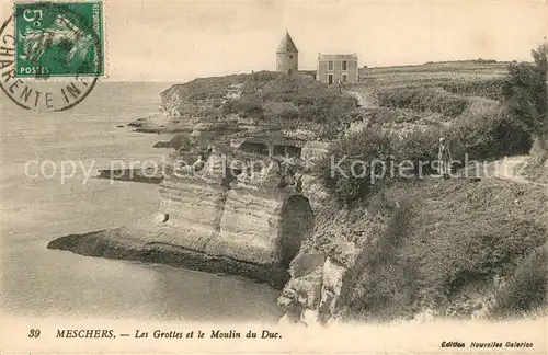 AK / Ansichtskarte Meschers_les_Bains Les grottes et Moulin du Duc 