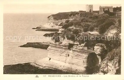 AK / Ansichtskarte Meschers_les_Bains Les grottes et la falaise 
