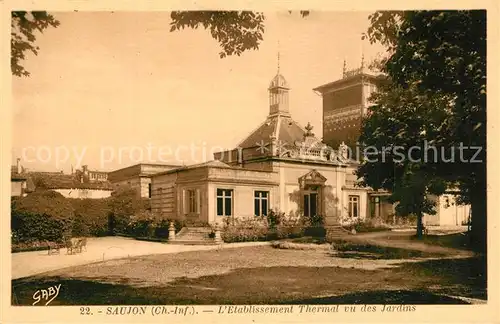AK / Ansichtskarte Saujon Etablissement Thermal vu des Jardins Saujon