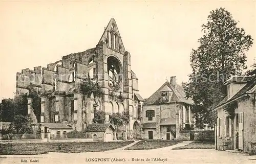AK / Ansichtskarte Longpont_Aisne Ruines de l Abbaye Longpont Aisne