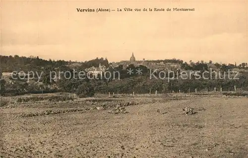 AK / Ansichtskarte Vervins La ville vue de la Route de Montcornet Vervins
