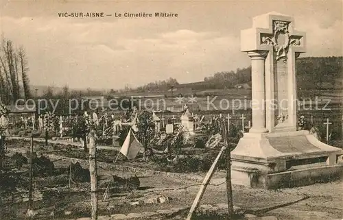 AK / Ansichtskarte Vic sur Aisne Cimetiere Militaire Vic sur Aisne