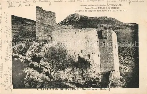 AK / Ansichtskarte Saint Sauveur en Diois Ruines du Chateau de Gouvernet Saint Sauveur en Diois