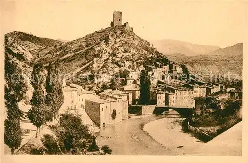 AK / Ansichtskarte Pontaix Vue generale la Drome et le Pont Pontaix