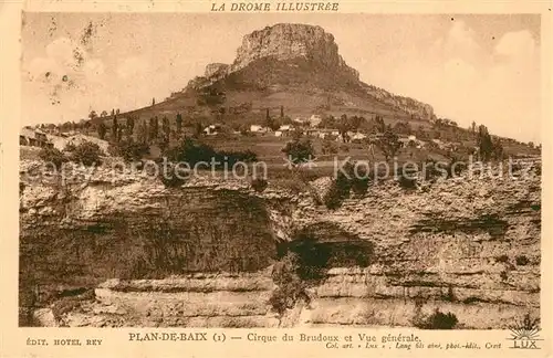 AK / Ansichtskarte Plan de Baix Cirque du Brudoux et vue generale Plan de Baix