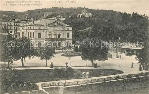 AK / Ansichtskarte Baden Baden Lichtenthaler Allee Theater Schloss Venningen Baden Baden