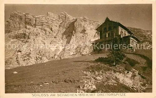 AK / Ansichtskarte Schachen_Garmisch K?nigshaus am Schachen Dreitorspitze Schachen Garmisch
