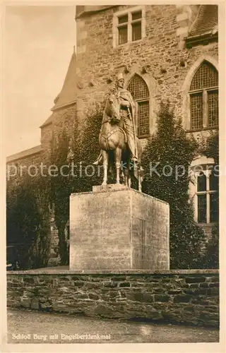 AK / Ansichtskarte Schloss_Burg_Wupper Engelbertdenkmal Schloss_Burg_Wupper