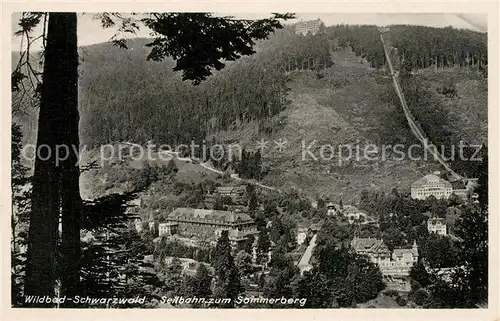 AK / Ansichtskarte Wildbad_Schwarzwald Seilbahn zum Sommerberg Wildbad_Schwarzwald