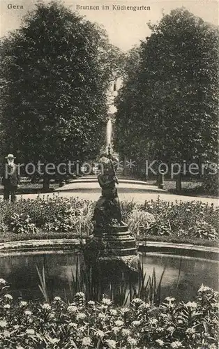 AK / Ansichtskarte Gera Brunnen im K?chengarten Gera