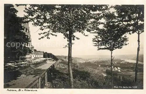 AK / Ansichtskarte Koblenz_Rhein Blick vom Rittersturz Koblenz_Rhein