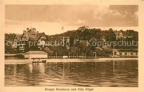 AK / Ansichtskarte Essen_Ruhr Krupps Bootshaus und Villa H?gel Essen_Ruhr