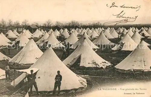 AK / Ansichtskarte Valbonne Panorama Soldaten Zelte Valbonne