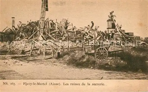 AK / Ansichtskarte Flavy le Martel Ruines de la sucrerie Flavy le Martel