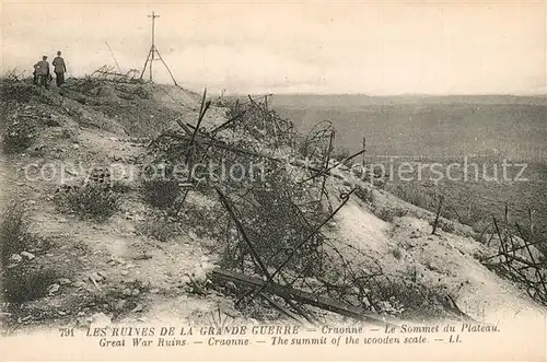 AK / Ansichtskarte Craonne_Aisne Sommet du Plateau Ruines Craonne Aisne