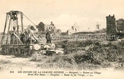 AK / Ansichtskarte Margival Ruines au Village  Margival