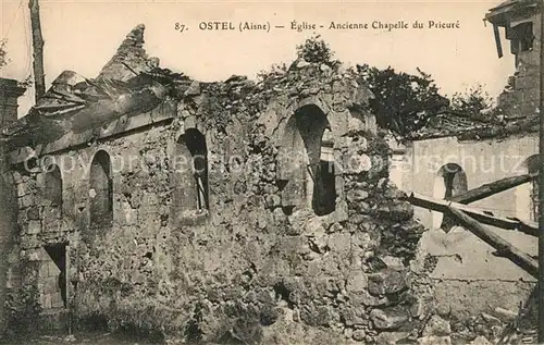 AK / Ansichtskarte Ostel Eglise Chapelle du Pricure Ruines Ostel