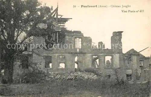 AK / Ansichtskarte Pontavert Chateau Jouglet Ruines Pontavert