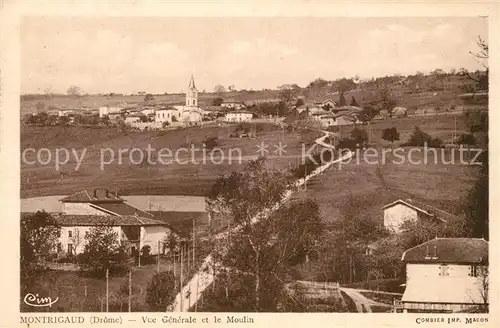 AK / Ansichtskarte Montrigaud Panorama Moulin Montrigaud