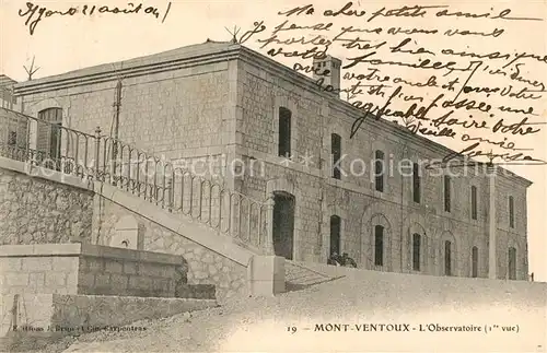 AK / Ansichtskarte Mont_Ventoux Observatoire Mont Ventoux
