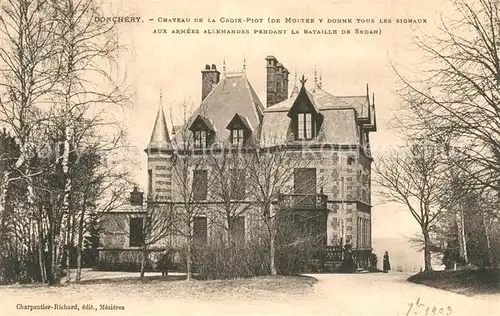 AK / Ansichtskarte Donchery Chateau de la Croix Piot Donchery