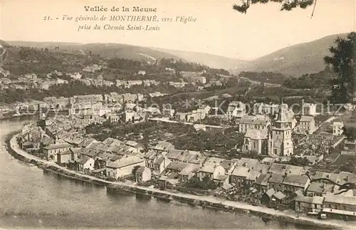 AK / Ansichtskarte Montherme Vue generale vers l Eglise prise du Chemin Saint Louis Vallee de la Meuse Montherme