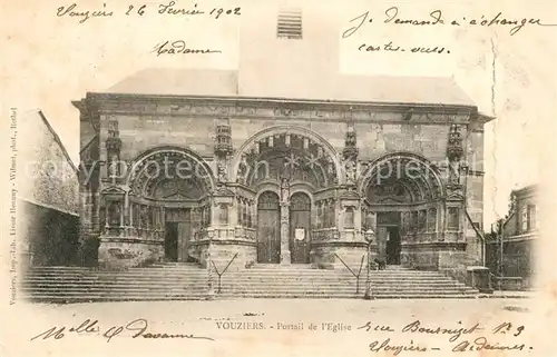 AK / Ansichtskarte Vouziers Portail de l Eglise Vouziers