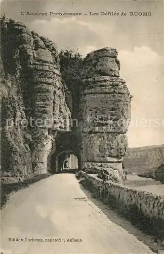 AK / Ansichtskarte Ruoms Les Defiles de Ruoms Ruoms
