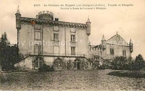 AK / Ansichtskarte Desaignes Chateau du Vergier Facade et Chapelle Desaignes