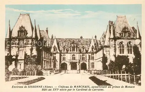 AK / Ansichtskarte Sissonne_Aisne Chateau de Marchais Prince de Monaco Sissonne Aisne