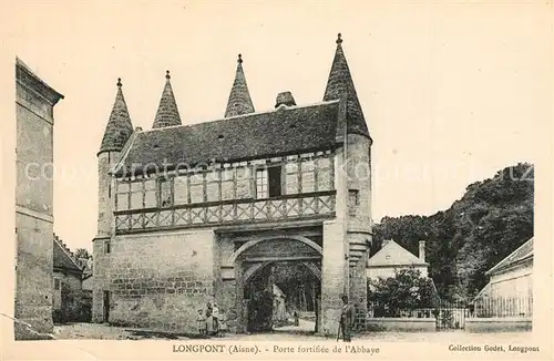 AK / Ansichtskarte Longpont_Aisne Porte fortifiee de l Abbaye Longpont Aisne