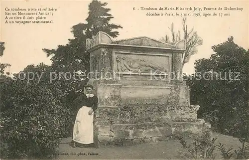 AK / Ansichtskarte Falaise_Calvados Tombeau de Marie Elisabeth July Femme de Dulomboy Falaise_Calvados