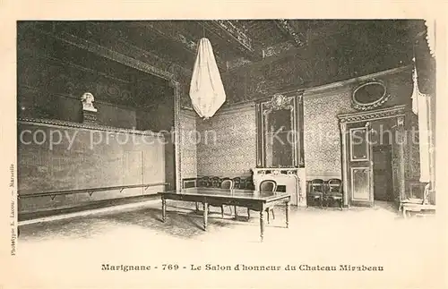 AK / Ansichtskarte Marignane Salon d honneur du Chateau Mirabeau Marignane