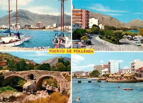 AK / Ansichtskarte Puerto_de_Pollensa Hafen Kuestenstrasse Landschaftspanorama Puerto_de_Pollensa