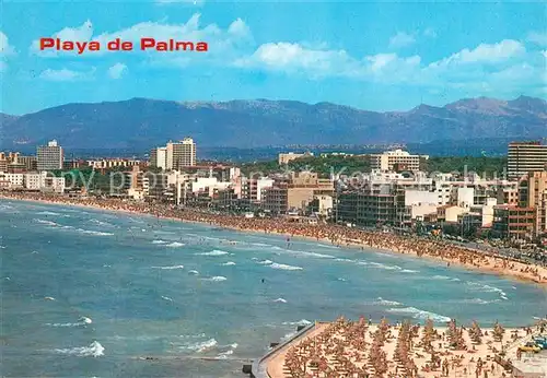 AK / Ansichtskarte Playa_de_Palma_Mallorca Panorama Strand Hotels Berge Playa_de_Palma_Mallorca