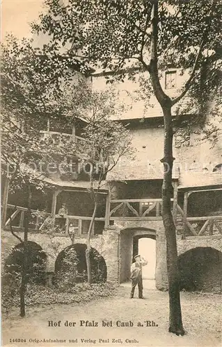 AK / Ansichtskarte Kaub Hof der Pfalz  Kaub