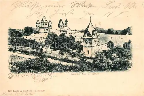 AK / Ansichtskarte Maria_Laach_Glees Laacher See Abtei Maria_Laach_Glees