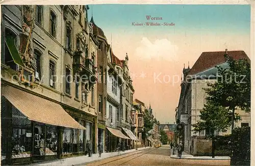 AK / Ansichtskarte Worms_Rhein Kaiser Wilhelm Strasse  Worms Rhein