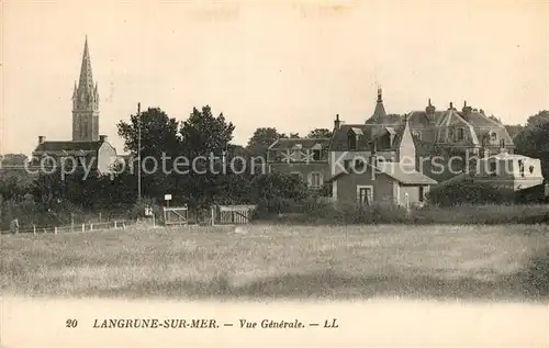 AK / Ansichtskarte Langrune sur Mer Panorama Kirchturm Langrune sur Mer