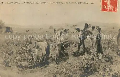 AK / Ansichtskarte La_Rochelle_Charente Maritime Les Vendanges Weinernte Kuenstlerkarte La_Rochelle