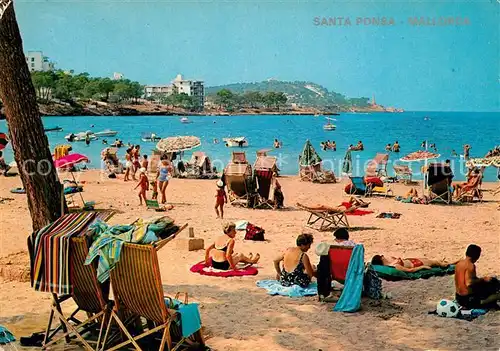 AK / Ansichtskarte Santa_Ponsa_Mallorca_Islas_Baleares Playa Strand Santa_Ponsa
