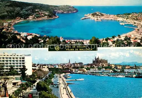 AK / Ansichtskarte Puerto_de_Soller Kuestenpanorama Hafen Kathedrale Puerto_de_Soller