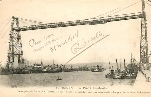 AK / Ansichtskarte Rouen Pont a Transbordeur  Rouen