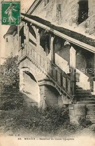 AK / Ansichtskarte Meaux_Seine_et_Marne Escalier du vieux Chapitre Meaux_Seine_et_Marne