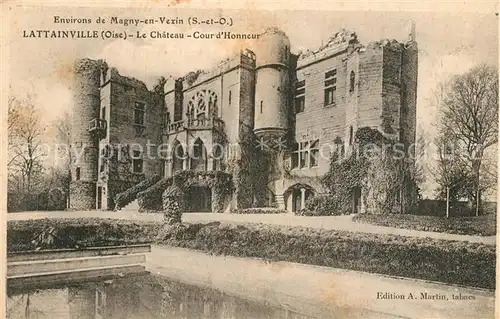 AK / Ansichtskarte Lattainville Chateau Cour d Honneur  Lattainville