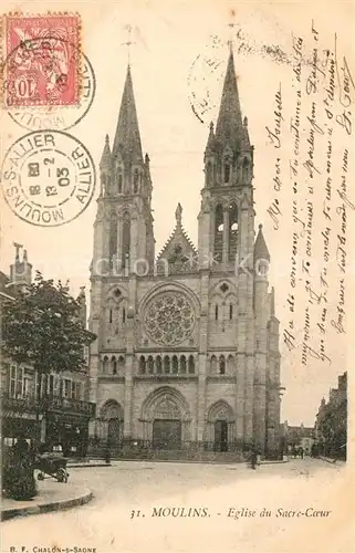 AK / Ansichtskarte Moulins_Allier Eglise du Sacre Coeur  Moulins Allier