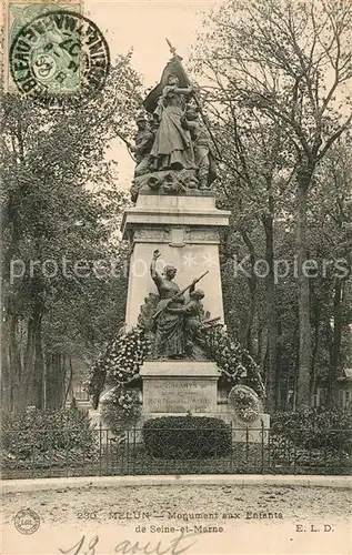 AK / Ansichtskarte Melun_Seine_et_Marne Monument aux Enfants  Melun_Seine_et_Marne