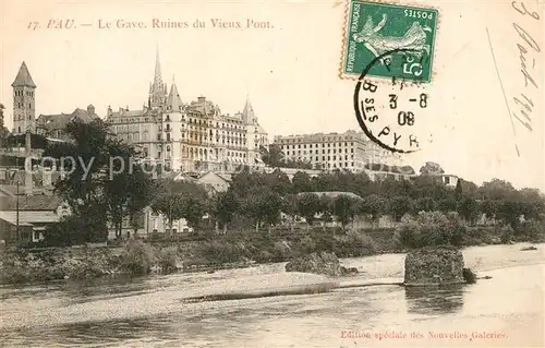 AK / Ansichtskarte Pau Le Gave Ruines du Vieux Pont  Pau