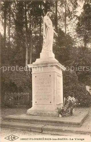 AK / Ansichtskarte Plombieres les Bains_Vosges Monument Statue La Vierge Plombieres les Bains