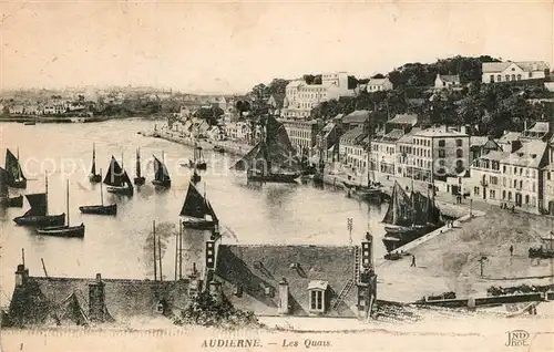AK / Ansichtskarte Audierne Les Quais Port Bateaux Audierne